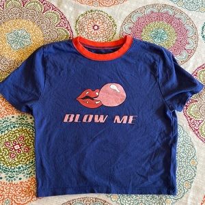 Urban outfitters Blow Me baby tee size large